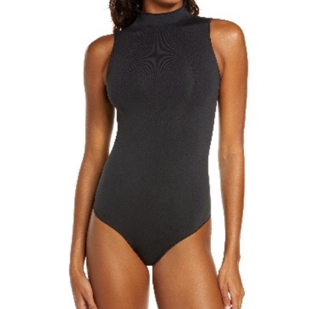 NWOT SKIMS Essential Mock Neck Bodysuit Onyx Size 2x / 3x